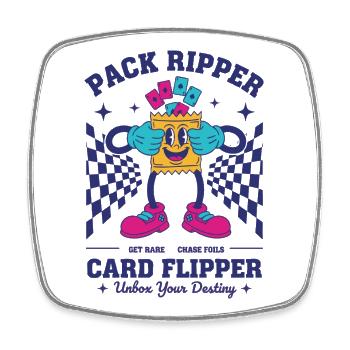 Pack Ripper Card Flipper Unbox Your Destiny - Viereckiger Kühlschrankmagnet - Weiß - Vorne
