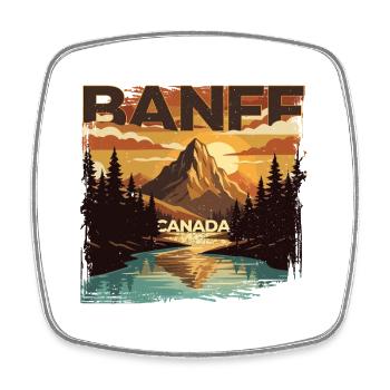 Parc national de Banff, Canada - Magnet carré - blanc - Devant