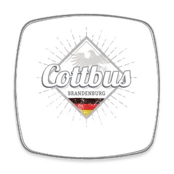 Cottbus Stadt in Deutschland Brandenburg Souvenir - Viereckiger Kühlschrankmagnet - Weiß - Vorne