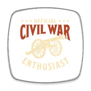 Official Civil War Enthusiast History - Square fridge magnet - white - Front