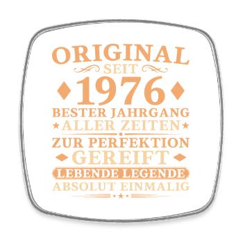 Bester Jahrgang 1976 – 50. Geburtstag Geschenk - Viereckiger Kühlschrankmagnet - Weiß - Vorne