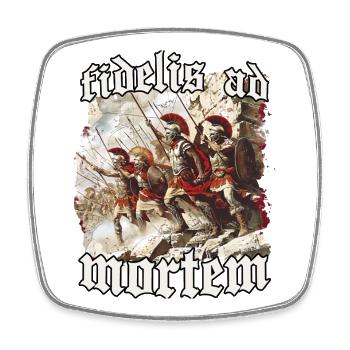 Legendäre Krieger Spartas König Leonidas I Spartan - Viereckiger Kühlschrankmagnet - Weiß - Vorne