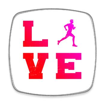 Geschenkidee für einen Running mit Running - Viereckiger Kühlschrankmagnet - Weiß - Vorne