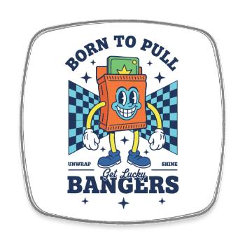Born To Pull Bangers Get Lucky Sammelkarten-Pack - Viereckiger Kühlschrankmagnet - Weiß - Vorne