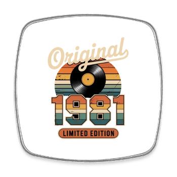 Limited Edition 1981 - Viereckiger Kühlschrankmagnet - Weiß - Vorne