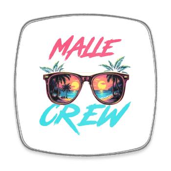 Malle Party Crew - Square fridge magnet - white - Front