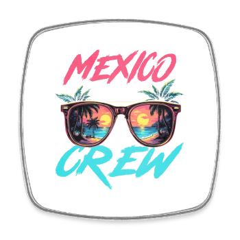 Mexiko Party Crew - Viereckiger Kühlschrankmagnet - Weiß - Vorne