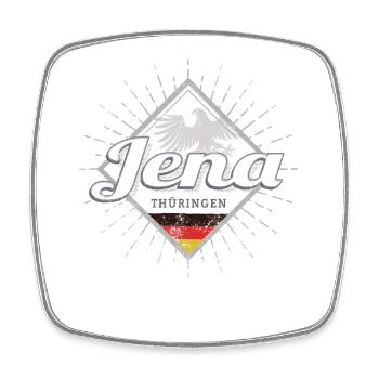 Jena Stadt in Deutschland Thüringen Souvenir - Viereckiger Kühlschrankmagnet - Weiß - Vorne