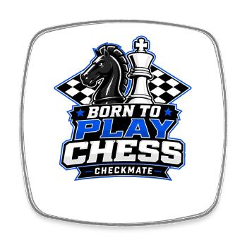 Chess Player Chessboard Strategies Tournament Horse - Square fridge magnet - white - Front
