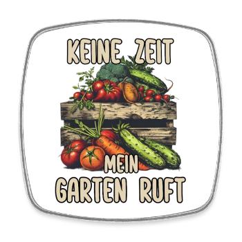 Gemüsebeet Gartenarbeit Hochbeet Kleingarten Humor - Viereckiger Kühlschrankmagnet - Weiß - Vorne