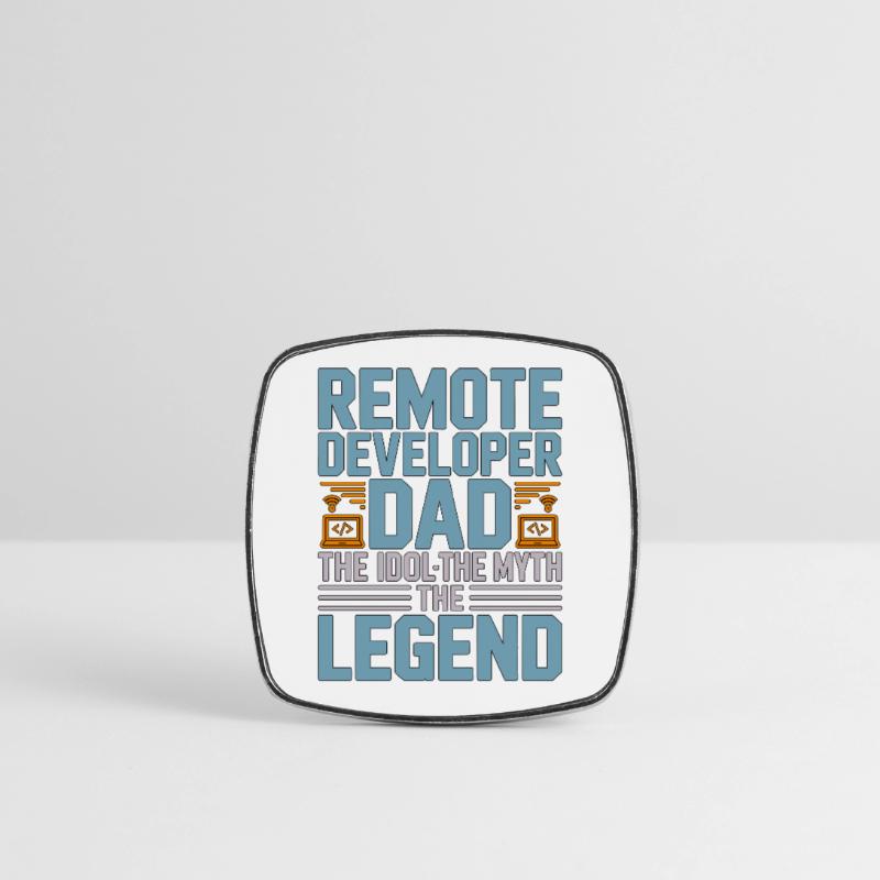 Remote Developer Dad The Idol The Web Developer Viereckiger Kühlschrankmagnet