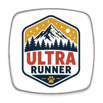 Ultra Runner - Square fridge magnet - white - Front