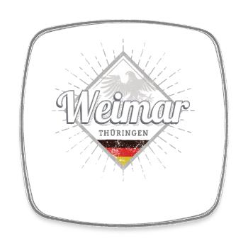 Weimar in Stadt Deutschland Thüringen Souvenir - Viereckiger Kühlschrankmagnet - Weiß - Vorne