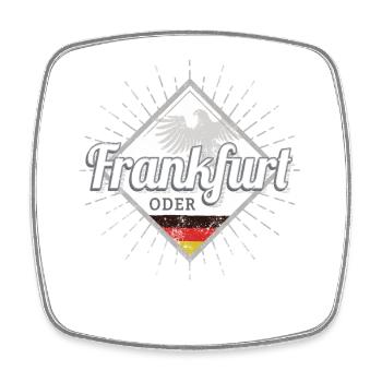 Frankfurt an der Oder in Deutschland Brandenburg - Viereckiger Kühlschrankmagnet - Weiß - Vorne