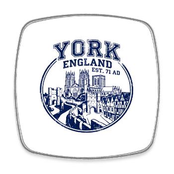 York England Medieval City Walls and Cathedral - Viereckiger Kühlschrankmagnet - Weiß - Vorne