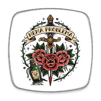 Nema Problema Shirt Lustig Balkan Jugo Geschenk - Viereckiger Kühlschrankmagnet - Weiß - Vorne