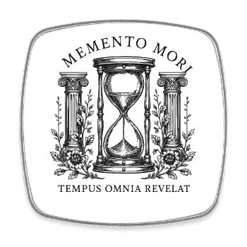 Tempus Omnia Revelat - Square fridge magnet - white - Front