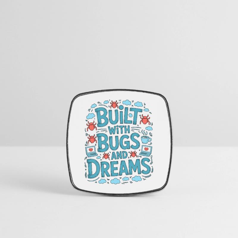 Game Developer Built With Bugs And Indie Developer Viereckiger Kühlschrankmagnet