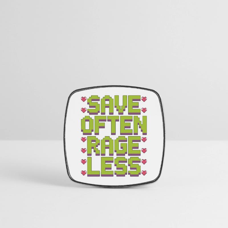 Game Developer Save Often Rage Less Web Developer Viereckiger Kühlschrankmagnet