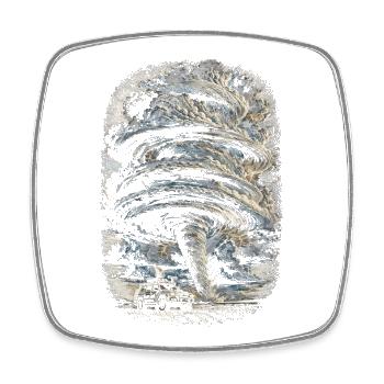 Storm Chaser Meteorologist - Square fridge magnet - white - Front