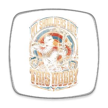 Archery Archer - Square fridge magnet - white - Front