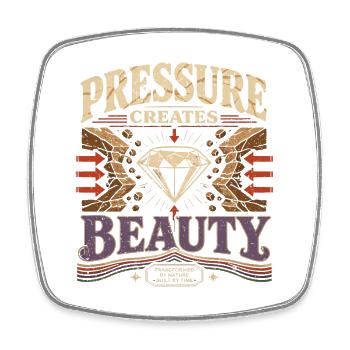 Geologie Geologe Pressure Creates Beauty - Viereckiger Kühlschrankmagnet - Weiß - Vorne