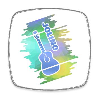 Guitar Playing Jolino - Square fridge magnet - white - Front