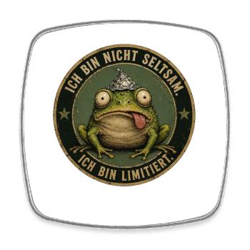 Ich bin nicht seltsam - limitiert - Viereckiger Kühlschrankmagnet - Weiß - Vorne
