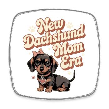 Dackel Mama Era - Viereckiger Kühlschrankmagnet - Weiß - Vorne