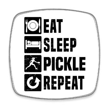 Idée de cadeau pour joueur de pickleball pour la fête des mères - Magnet carré - blanc - Devant