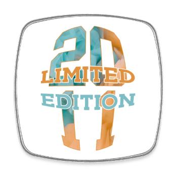 LIMITED EDITION 2011 15 JAHRE 15. GEBURTSTAG - Viereckiger Kühlschrankmagnet - Weiß - Vorne
