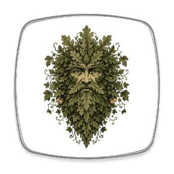 Leshy Green Man - Viereckiger Kühlschrankmagnet - Weiß - Vorne