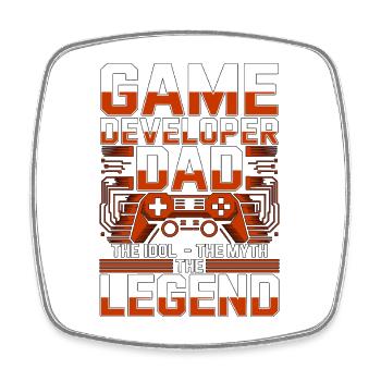 Développeur de jeux Papa L’idole Le Programmeur de jeux - Magnet carré - blanc - Devant