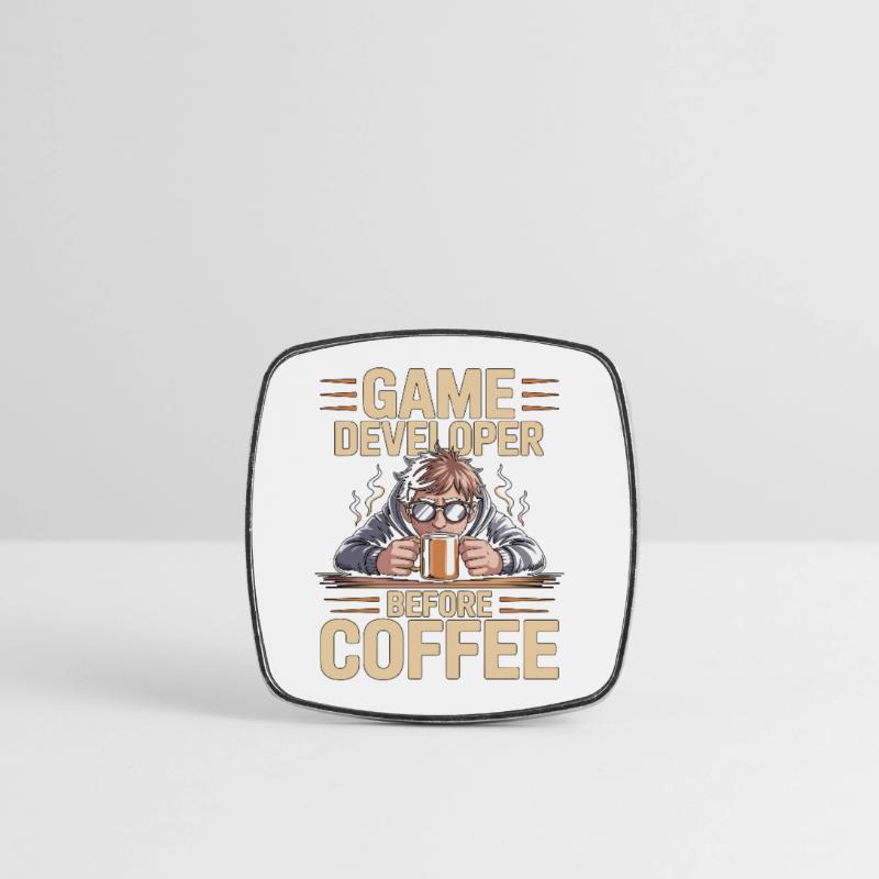 Game Developer Before Web Developer Coffee Lover Viereckiger Kühlschrankmagnet