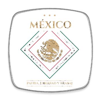 Mexique vintage- Liberté - Magnet carré - blanc - Devant