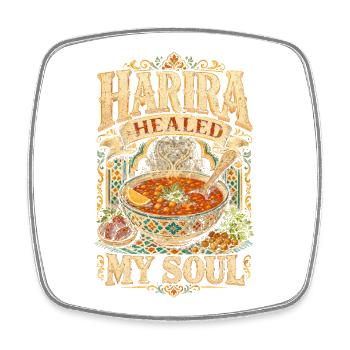 Marokkaner Marokko Harira Healed My Soul - Viereckiger Kühlschrankmagnet - Weiß - Vorne