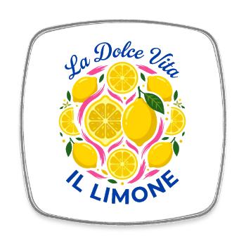 La Dolce Vita Il Limone Citrons Été Italien - Magnet carré - blanc - Devant