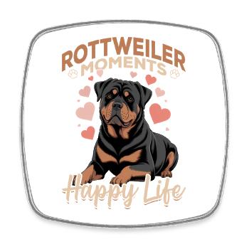 Rottweiler Rottweiler Rottie Race de chien - Magnet carré - blanc - Devant
