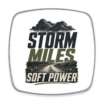 Gravel Bike Storm Miles Radsport Abenteuer Fahrrad - Viereckiger Kühlschrankmagnet - Weiß - Vorne