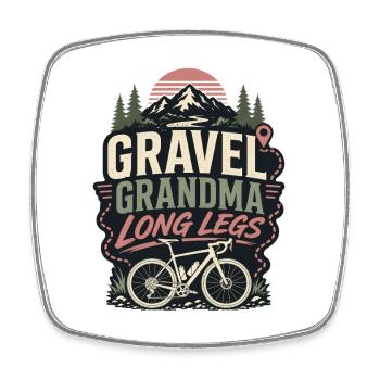 Gravel Grandma Fahrrad Oma Rennrad Mountainbike - Viereckiger Kühlschrankmagnet - Weiß - Vorne