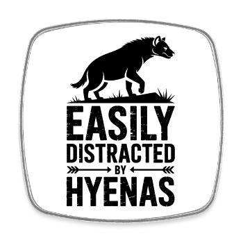 Hyena Sayings Hyenas Funny Hyena Gift - Square fridge magnet - white - Front