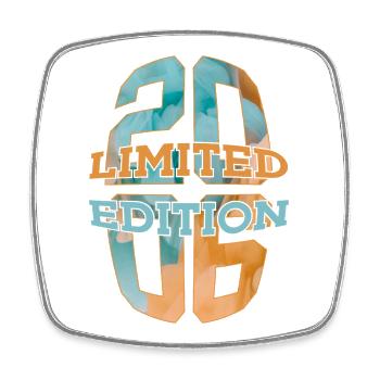 LIMITED EDITION 2006 20 JAHRE 20. GEBURTSTAG - Viereckiger Kühlschrankmagnet - Weiß - Vorne