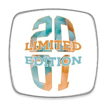 LIMITED EDITION 2001 25 YEARS 25TH BIRTHDAY - Square fridge magnet - white - Front