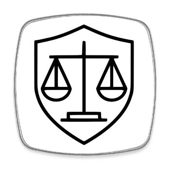 Jura Rechtsanwalt  Waage Jurist Gericht Gesetz - Viereckiger Kühlschrankmagnet - Weiß - Vorne
