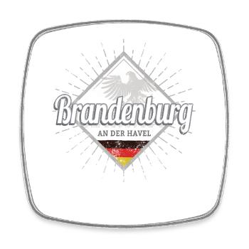 Brandenburg an der Havel Stadt in Deutschland - Viereckiger Kühlschrankmagnet - Weiß - Vorne