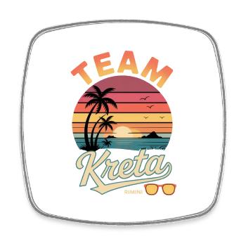 Team Kreta - Viereckiger Kühlschrankmagnet - Weiß - Vorne