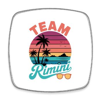 Team Rimini Sunset - Square fridge magnet - white - Front
