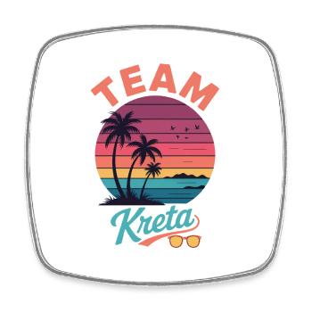 Team Kreta - Viereckiger Kühlschrankmagnet - Weiß - Vorne