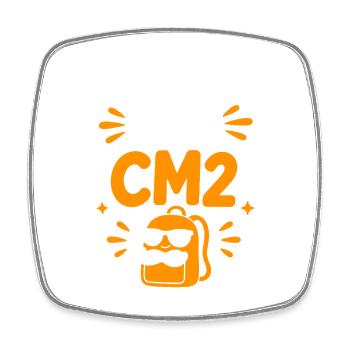 J'peux pas j'ai CM2 - Magnet carré - blanc - Devant