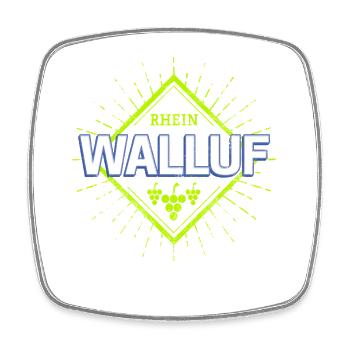 Walluf am Rhein Retro Reben Deutschland Souvenir - Viereckiger Kühlschrankmagnet - Weiß - Vorne